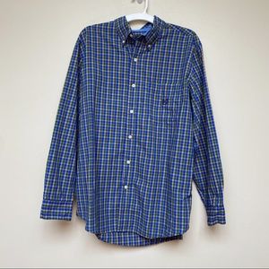 🛑 3/$15 CHAPS plaid button down shirt size large